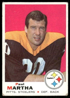 1969 Topps Paul Martha #224 Pittsburgh Steelers - Image 1 of 2