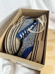 Rebecca weiße Schuhe Damen Größe 40 Plateau Glitzer Love Never Changes - Bild 1 von 8