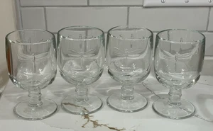 Set 4 bicchieri calice libellula La Rochere France goffrato vino acqua gambo - Foto 1 di 6