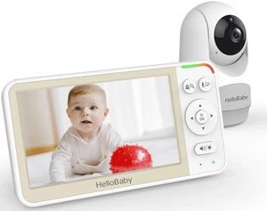 Hellobaby HB6256 Video Baby Monitor, 5.0-Inch IPS LCD Screen Remote - Picture 1 of 3