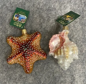 Alte Welt Weihnachtsmuschel Ornamente roter Seestern (2019) Mexikanische Muschel (2023) - Bild 1 von 7