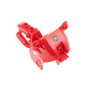 1x Lego Motorcycle City Fairing Red Sticker '60000' Fire Engine Logo 52035pb09