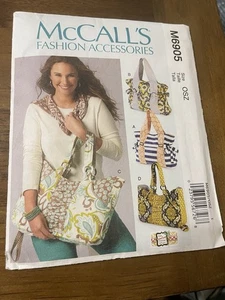 McCalls Moda Accesorios Patrón M6905 ~ Bolsos/Bolsos de Mano ~ Tiffany Jenkins - Imagen 1 de 2