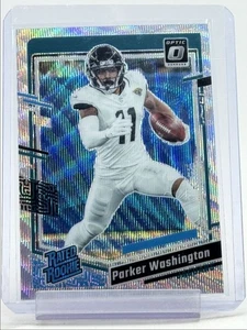 PARKER WASHINGTON 2023 DONRUSS OTTICA RATED ROOKIE WAVE FOOTBALL RC/300 Q3280 - Foto 1 di 2