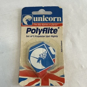 Vintage Unicorn Polyflite Logo Dart Flights Rare - Bild 1 von 5