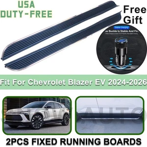 Fits Chevrolet Blazer EV 2024-2026 Fixed Running Boards Side Steps+CAR CHARGER - Picture 1 of 13