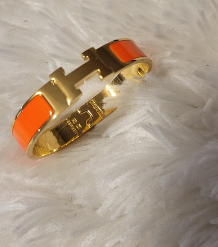 Bracciale Hermès Clic H colore arancione