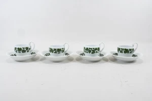 Q24F01- Meissen Weinlaub Porzellan 4x Tasse mit Untertasse 1. Wahl - Bild 1 von 12