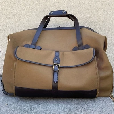Vintage Polo Ralph Lauren Golden Brown Wheeled Duffel Weekender Bag - Image 1 of 4