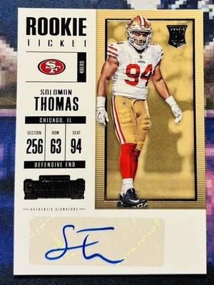 2017 Contenders Rookie Ticket Solomon Thomas RC Auto #116 49ers, Cowboys - Image 1 of 2