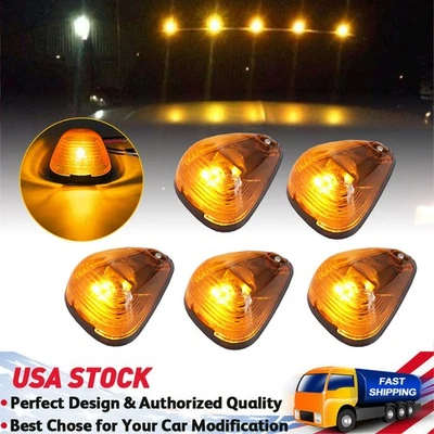 Luz de circulación LED ámbar techo cabina marcador lateral lente amarilla EAH para Ford F&E 99-16 Foto 1 de 4