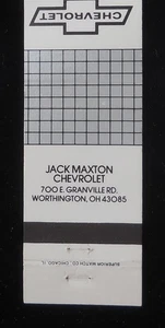 anni 80? Jack Maxton Chevrolet 700 E. Granville Rd. Worthington OH Franklin Co MB - Foto 1 di 2