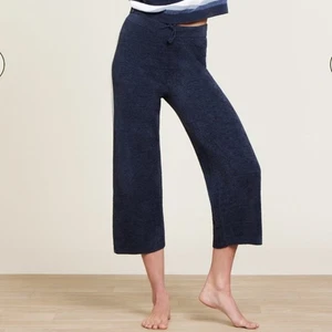 Barefoot Dreams CozyChic Ultra Lite Knit Crop Wide Leg Pant in Charcoal Sz XL - Picture 1 of 8