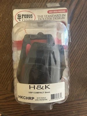 NUEVA PALETA FOBUS nivel 2 liberación rápida #HKCHRP H&K HK USP COMPACTA 9 MM DIESTRO Foto 1 de 3