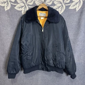 Sears Work Outwerwear Bomberjacke blau orange Full Zip Gr. Large 70er Vintage - Bild 1 von 5