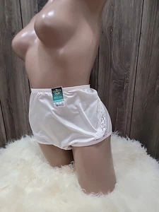 Vanity Fair Lace Nouveau Silky Sheer Nylon Panties 6M High Waist Briefs Lace - Picture 1 of 7
