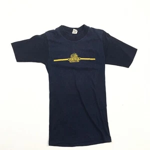 Vintage 70s YMCA Run T-Shirt Velva Sheen Blue Youth Large Single Stitch Faded - Picture 1 of 7
