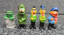 Original 1970's Sesame Street Muppets PVC Lot 5x Sherlock Hemlock, Ernie Bert Os