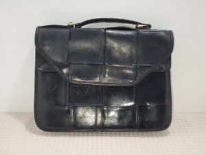 Paradox Handtasche Leder schwarz geflochten Top Handle Purse - Bild 1 von 5