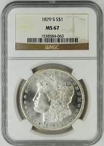 1879 S MORGAN DOLLAR S$1 NGC MS 67 - Picture 1 of 2