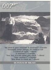 James Bond Archives 2009 Quotable Quantum Of Solace Chase Card Q13