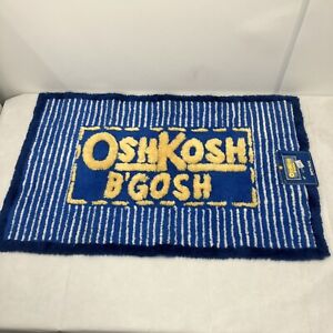 Vintage OshKosh B’Gosh Bath Mat Rug Carpet 21”x34”   100% Nylon.  NEW!!  Blue