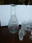 Anchor Hocking Wexford Decanter W/ Snug Stopper & 4 Glasses - Lot of 6 Pieces