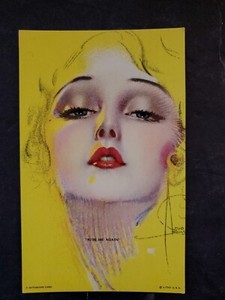 MUTOSCOPE CARD ALL AMERICAN GIRLS "KISS ME AGAIN " UNCIRCULATED PINUP EXHIBIT