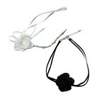 Exaggerated Floral Lace Necklace Adornment Beautiful Neck Jewelry for Women Girl