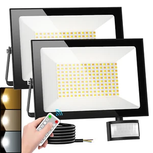100W 150W LED Fluter Flutlicht mit Fernbedienung/Bewegungsmelder Außen Strahler - Bild 1 von 32
