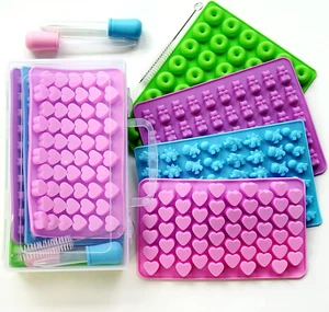 Gummy Bear Molds Silicone with Storage Box, Non-Stick Chocolate Candy Gummy Mold - Picture 1 of 12