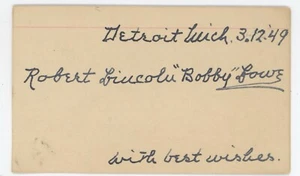 Bobby Lowe Signed Index Card JSA LOA First Four Home Run Game - Picture 1 of 2