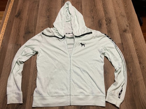 UNDERCOVER Felpa con cappuccio Victoria's Secret donna taglia large verde ROSA full zip felpa