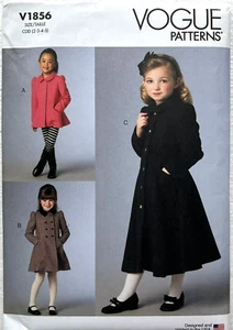 Vogue V1856 Toddler, Child Jacket & Coat Sizes: 2, 3, 4, 5 - Picture 1 of 2