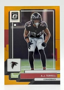 2022 Panini Donruss Optic Orange Prizm #10 AJ Terrell 116/199 Atlanta Falcons - Picture 1 of 2