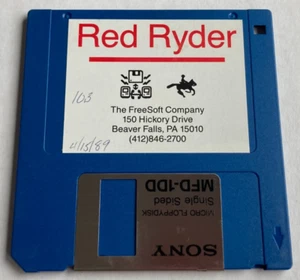 1980's vintage MACINTOSH Red Ryder computer software DISK communications Apple - Afbeelding 1 van 2