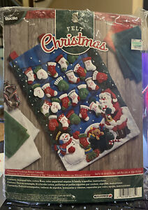 Bucilla Mittens & Stockings Christmas Advent Calendar 86735 Felt Kit