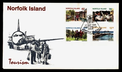 DR WHO 1996 ISLA NORFOLK FDC TURISMO CACHET COMBO $3,70 R16327 Foto 1 de 2