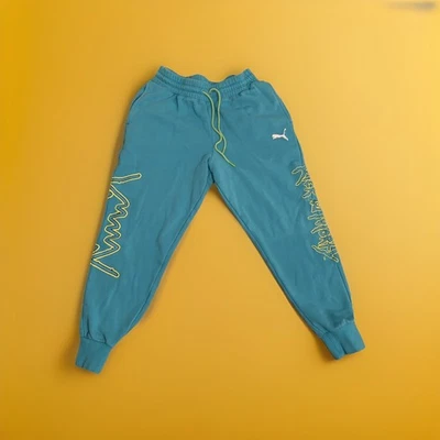 Puma x Rick And Morty collaboration Mens Sweatpants size L Blue adult swim  - Image 1 of 4