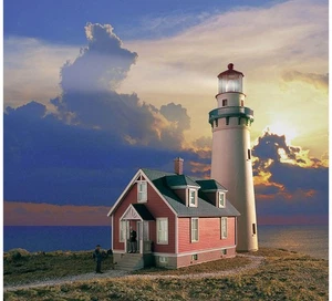 Walthers Cornerstone HO Scale Building/Structure Kit Rocky Point Lighthouse - Picture 1 of 1