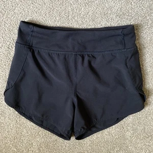Athleta Girl Size S/7 Black Lined Run The World 3” Shorts - Picture 1 of 7