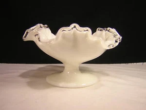 Fenton Art Glass Silver Crest 4" High Compote - Picture 1 of 4