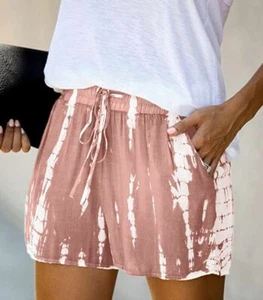 Azokoe Casual Drawstring Elastic Waist Summer Beach Shorts Pockets NEW Size M - Picture 1 of 3