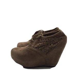 Wild Diva Wedge Heels Lounge Lace-Up Women's Size 7.5 Stylish and Comfortable - Picture 1 of 6