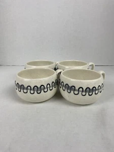 Metlox Poppytrail Aztec Cups & Saucers NOS MCM California Pottery - Picture 1 of 9