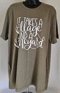 Bella + Canvas Womens Shirt Size XL X Large It Takes a Village And A Vineyard - Picture 1 of 24