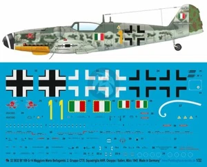 Peddinghaus 1/32 Bf 109 G-14 Markings 2./ANR Diavoli Rossi Mario Bellagambi 3632 - Picture 1 of 1