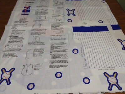 Baseball Toddlers' SHIRT & SHORTS Panel to Cut & Sew Cotton Simplicity UNCUT - Image 1 of 4