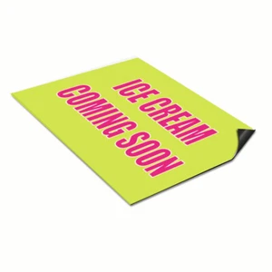 Car Magnet Set of 2 Ice Cream Coming Soon Advertising Printing Industrial Sign - Picture 1 of 7