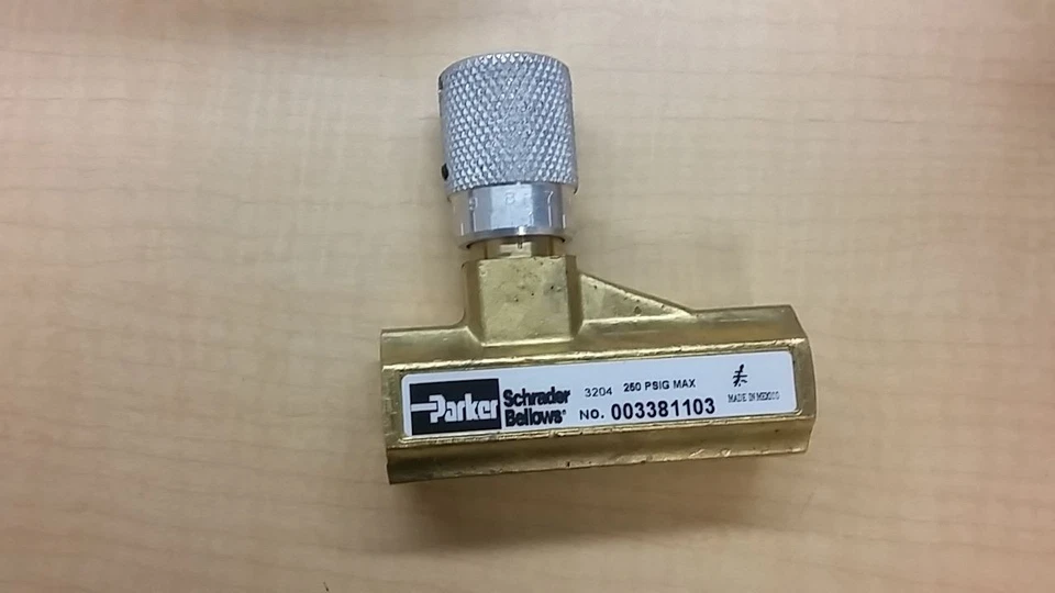 Schrader Bellows Micrometer Flow Control Needle Valve 003381103 Parker 3/4" V172 - Image 1 of 1